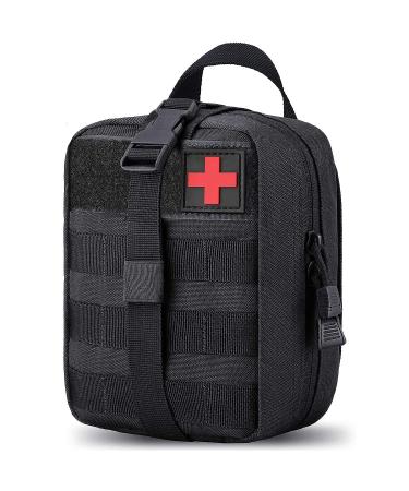 Tansole ifak pouch first help pocket empty moll tactical belt bag Edc tactical small pouches for outdoor survival camping military operating bag Reiseland association bag (black) - Buy Online on GoSupps.com