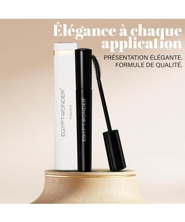  Egypt-Wonder EGYPT-WONDER Mascara 10ml Water Resistant Mascara - Deep Black for Volume Length and Definition Eyelash Styling with Flexible Brush and Intense Rendering - Buy Online on GoSupps.com