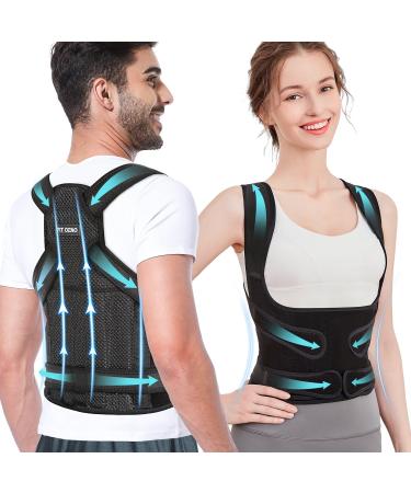 Back Brace and Posture Corrector for Women and Men Back Straightener Posture Corrector Scoliosis and Hunchback Correction Back Pain Spine Corrector Support Adjustable Posture Trainer Large (Waist 41-49 Inch)