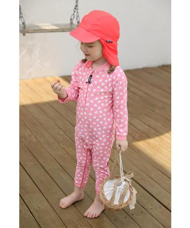 weVSwe Baby Toddler Sun Hat UPF 50+ Swim Cap with Flap Neck Protection - Bright Orange 0-6 Months - Buy Online on GoSupps.com