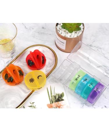 Buy Weekly Pill Organizer - 7 Day Portable Storage Box for Medication | Rainbow Design - International Shipping Available - Buy Online on GoSupps.com
