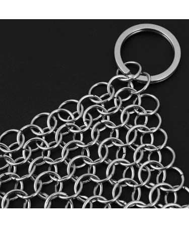 LAMELLIS Cast Iron Cleaner -Premium 316 Stainless Steel Chainmail Scrubber 8x6 Inch - Buy Online on GoSupps.com