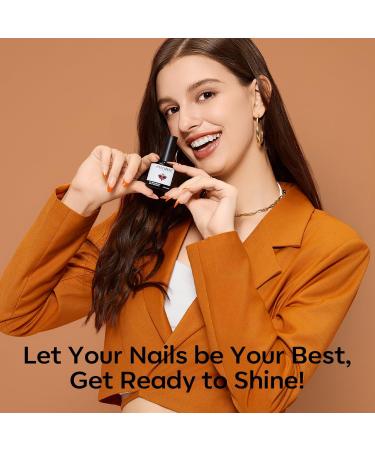 Modelones 32Pcs Gel Nail Polish Set - Nude Brown & Glitter Red Pink Colors with Glossy & Matte Finish - No Wipe Base Coat & Nail Primer Kit - Gifts for Women - DIY Home A0-California Dream - Buy Online on GoSupps.com