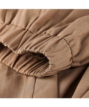 Womens Cotton Linen Jogger Pants with Elastic Waist and Pockets - Comfy and Casual - Buy Online on GoSupps.com