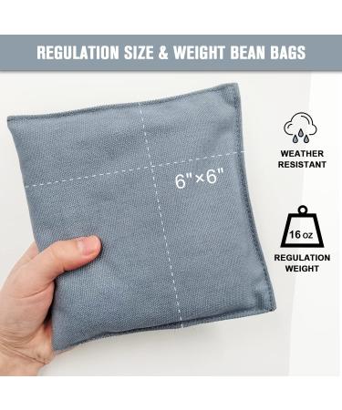 Cornhole Bags Set of 8 - All-Weather Resistant Premium Bean Bags for Tossing Game - Includes Tote Bag - Regulation Size Professional Corn Hole Bags in Black/Grey - Buy Online on GoSupps.com