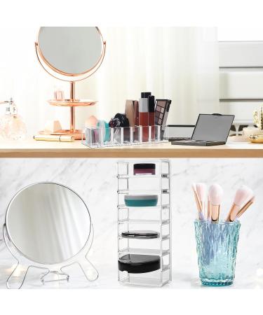 Kurtzy Transparent Acrylic Eyeshadow Makeup Organizer - 8 Compartment Compact Storage for Eyeshadow Rouge & Bronzer | L21.5 x W8.5 cm - International Shipping - Buy Online on GoSupps.com