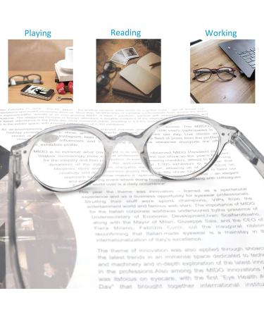 Classic Round Reading Glasses for Men & Women - +2.50 Strength 5-Pack Lightweight & Comfortable Fit Multi-Color - Buy Online on GoSupps.com