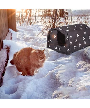 Outdoor Feral Cat House: Weatherproof & Waterproof Foldable Shelter for 2 Cats - Keep Warm in Winter - Ideal for Stray and Feral Cats/Dogs - Medium Size - Buy Online on GoSupps.com