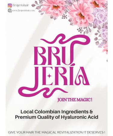 Brujeria Hair Growth & Hydration Shampoo - Vegan Cruelty-Free with Hyaluronic Acid Biotin Caffeine Rosemary & Onion | Colombian Ingredients Paraben Free - Buy Online on GoSupps.com