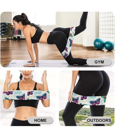 Colorful Butterfly & Flowers Resistance Bands | Non-Slip Workout Aids for Legs Booty & Yoga | International Shipping Available - Buy Online on GoSupps.com