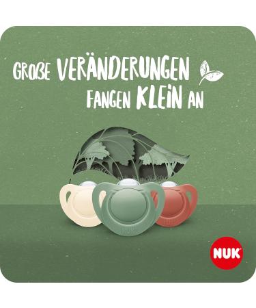 Nuk for Nature Baby Pacifier | Eco-Friendly Silicone | BPA-Free | 0-6 Months | 2-Pack | Eucalyptus Green - Buy Online on GoSupps.com