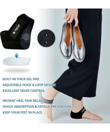 Pain Relief Kit: Compression Foot Sleeves & Heel Protectors for Plantar Fasciitis - 2 Pairs, Gel Cushioned, Fast Relief from Heel Spurs, Flat Feet, Achilles Tendonitis- White, Size M - Buy Online on GoSupps.com