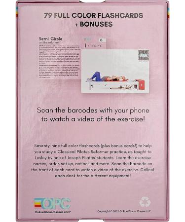 Pilates Reformer Deck + Video Tutorials | Fitness Cards for Home Gym - 79 All-Levels Cards Set | No Equipment Workouts - Buy Online on GoSupps.com
