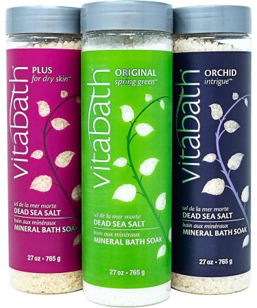 Vitabath Original Spring Green Mineral Bath Soak - Muscle Recovery & Relaxation with Dead Sea Salts - 27 oz - Buy Online on GoSupps.com