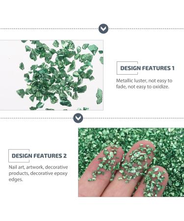 Mikikit Charms Manucure Verre Bris Vert Fonc D corations Nail Art DIY Irr guli res pour Ongles R sine et Artisanat Cr atif - Buy Online on GoSupps.com