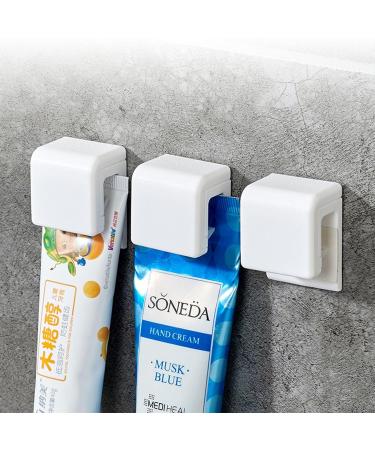 Toothpaste Tube Clip - No Drilling Strong Adhesive Wall Holder Space Saving Cleanser Organizer - Compact & Easy to Use - Buy Online on GoSupps.com