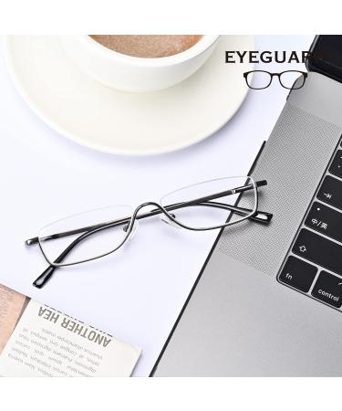 Shop EYEGUARD Half Frame Reading Glasses | Lightweight Metal 2.0 Diopters for Men & Women - International Shipping Available - Buy Online on GoSupps.com