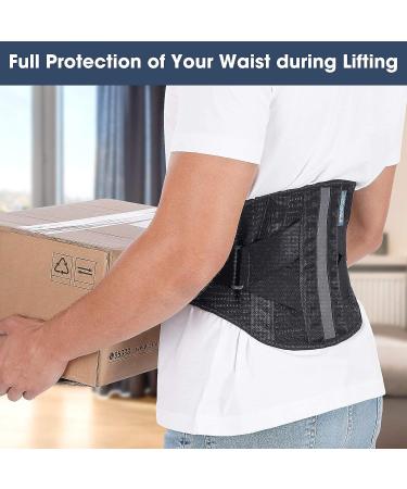 Flexible Lumbar Support Brace for Lower Back Pain Relief, Scoliosis & Lifting Black 2XL (37.5-47'') - Buy Online on GoSupps.com
