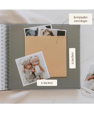 Peachly Baby Boy Memory Book | Planes & Trains First Year Keepsake | Simple Grey Linen Scrapbook for Boy Milestones - Buy Online on GoSupps.com