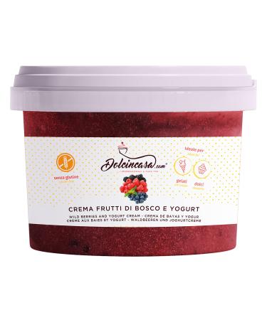 Ar me fruits des bois et cr me de yogurt Sans gluten Pr t l'emploi pour p tisseries Cr pes Bignes et divers bonbons au go t d licat Consistance moelleuse et facile taler 500g
