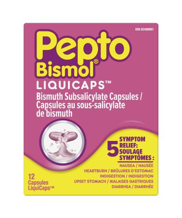 Pepto Bismol Liquicaps Upset Stomach Relief Diarrhea Relief Heartburn Nausea Indigestion Upset Stomach 12 Count