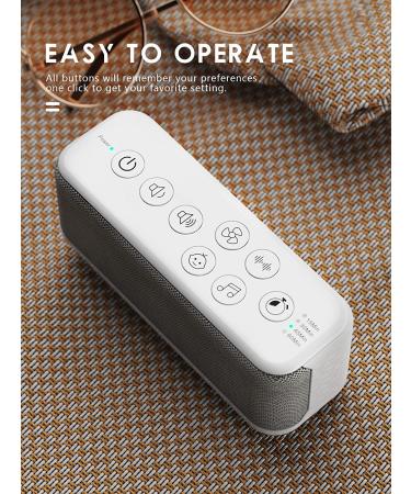 USB Rechargeable White Noise Machine for Office Privacy | 42 Soothing Sounds for Adults | Lullabies & Fan Sounds | Auto-Off Timer & Volume Control | Gray - Buy Online on GoSupps.com
