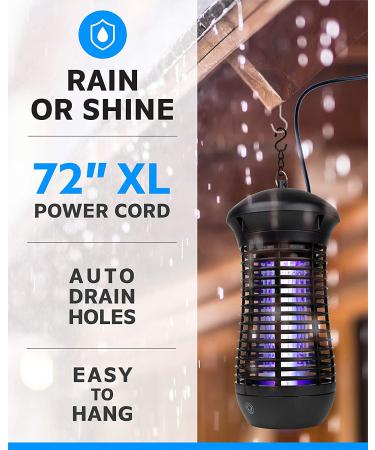 Livin Well Bug Zapper - High Powered 4000V Electric Mosquito Trap | 1500 Sq. Ft Range | 18W UVA Bulb | Indoor Outdoor Insect Killer - 1 Pack - Buy Online on GoSupps.com