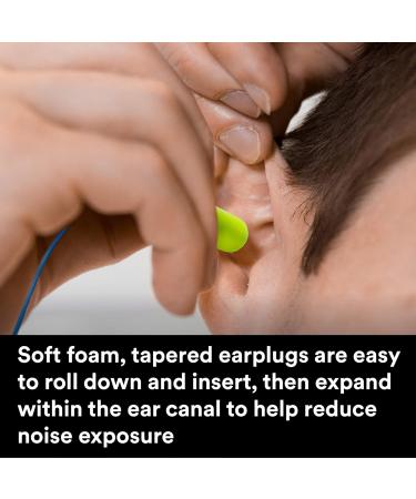 3M Ear Plugs 5 Pairs E-A-Rsoft Yellow Neons VP311-4106 - Metal Detectable Cord, Disposable Foam NRR 32 - Buy Online on GoSupps.com