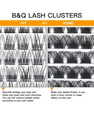 Lash Clusters DIY Eyelash Extensions 72 Clusters | C D Curl B&Q LASH Mega Volume Wispy Individual Lashes | DIY at Home | NM-D-8-16MIX - Buy Online on GoSupps.com