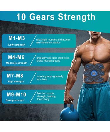 6 Mode EMS Abdominal Muscle Stimulator Patch | Smart Fitness Sticker for Abdomen Hands & Legs - AFS-506E - Buy Online on GoSupps.com