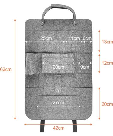 Firschoie Autositz Organizer - Durable Felt Backrest Protector & Car Seat Organizer with Adjustable Straps - Anti-Kick Protection for International Shipping - Buy Online on GoSupps.com