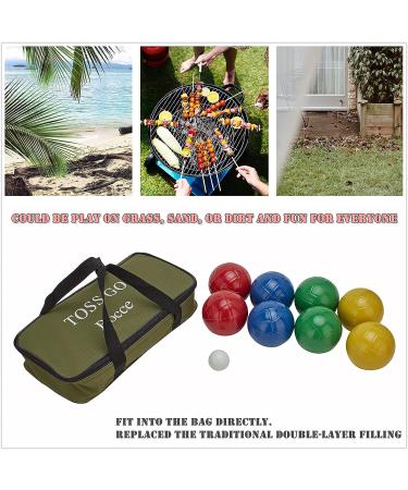 90mm Bocce Set with Carry Bag - 8 All Weather Bocce Game Balls in Team Colors - Perfect Summer Outdoor Party Game for All Ages - Buy Online on GoSupps.com