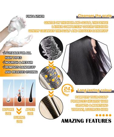 Black Hair Dye Shampoo for Gray Hair | Long Lasting 3 in 1 Hair Color for Men & Women - Buy Online on GoSupps.com