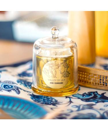 Luxury Lily Valley Scented Candles - 21 OZ Soy Wax Glass Dome - Perfect Gift for Women Valentine's Christmas & Mom - Aromatherapy Relaxation Candle - Buy Online on GoSupps.com