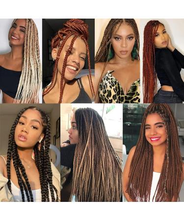 Xtrend 8 Packs 20 Inch Ombre Brown EZ Braiding Hair Extensions Pre Stretched for Box Braids Yaki Straight Kanekalon Fiber Crochet Braiding Hair Extension T30# 20 Inch (Pack of 8) T30# - Buy Online on GoSupps.com