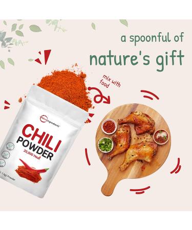Premium Chief Grade Red Chili Powder - 2.5lb Spicy Blend (20,000 Heat Units) | Natural Seasoning Mix for Stews, Salsa, Soups, Sauces, Meat Rubs, Enchiladas, Grill & More - Buy Online on GoSupps.com