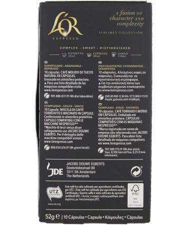  L'OR L'OR Espresso Rose Gold Coffee Intensity 7 - Nespresso - Compatible aluminum coffee capsules - 10 packs of 10 capsules (100 drinks) - Buy Online on GoSupps.com