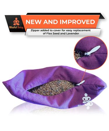 Blissful Being Lavender Eye Pillow - Weighted Eye Mask for Meditation and Yoga | Organic Cotton (Purple) - Buy Online on GoSupps.com