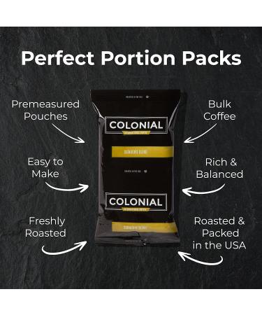 Colonial Coffee Packets - Signature Breakfast Blend Medium Roast - Bulk Single Pot Bags (2.5 oz, Pack of 32) - Buy Online on GoSupps.com