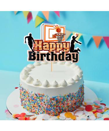 Basketball Cake Topper - Happy Birthday Shield | Sports Theme Decor for Young Girls - Buy Online on GoSupps.com