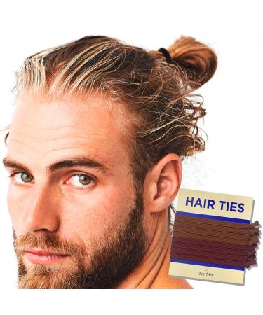 Buy Havhaf Knotted Men's Hair Gum - No Damage Strong Hold for Long Curly Hair - Elastic Bun Hair Tie in Cognac Brown - 1 Pack - Buy Online on GoSupps.com