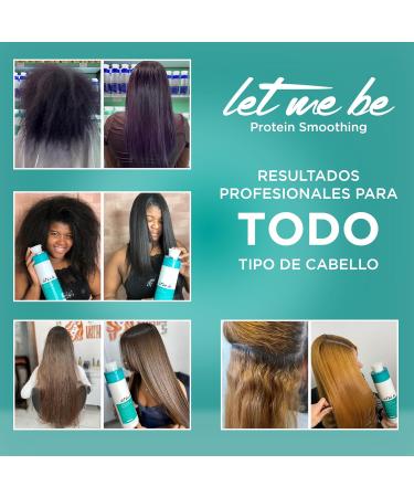 Let Me Be Protein Smoothing expert Brazilian hair straightener in one step professional at home longlasting with keratin 100 straight hair organic and formolfree 500 ml white - Buy Online on GoSupps.com