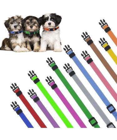 Buy Yorgewd 12 Pack Adjustable Puppy Neck Bands - Safety ID for Small Dogs & Cats - Multicolor (17-26cm) - Buy Online on GoSupps.com