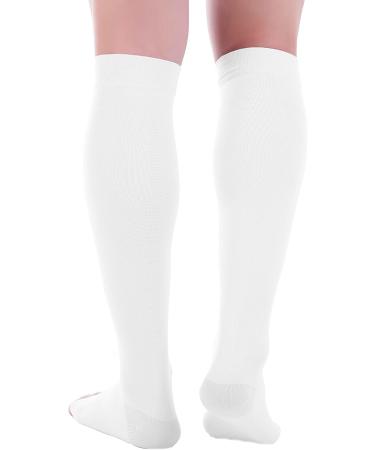 Doc Miller Open Toe Compression Socks - 30-40 mmHg Toeless Support for Circulation & Recovery Medical Grade Knee High Socks for Men & Women X-Large Size - Ideal for Shin Splints & Varicose Veins - Buy Online on GoSupps.com