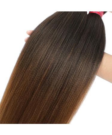28'' Fayeta Ombre Pre Stretched Braiding Hair - 8 Pack Silky Color Blend Extensions - Kanekalon Synthetic Crochet Braids - Yaki Texture - 1b/30/27 - Buy Online on GoSupps.com
