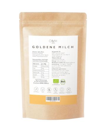 Omh Nutrition Oh My Health Bio Golden Milk 350g | Turmeric Ashwagandha Ginger Triphala Ceylon Cinnamon & Pepper | Ayurvedic Ready Mixture - Buy Online on GoSupps.com