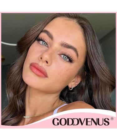 Goddvenus False Eyelashes D Curl Russian Strip Lashes Pack 3D Natural Cat Eye Lashes Wispy Fake Eyelashes Premium False Lashes Thin Cotton Band Fake Lashes 12 Pairs Wispy fox eye - Buy Online on GoSupps.com