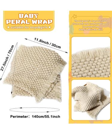 6 Pcs Newborn Photography Props Outfits - Long Ripple Wraps & Swaddle Blankets for Boys and Girls | Infant Posing Props 0-6 Months (White) - Buy Online on GoSupps.com