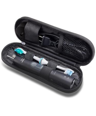 Mijibisu Toothbrush Travel Case Compatible with Philips Sonicare DailyClean 1100 ProtectiveClean 4100/5100/6100/6500 Sonicare ExpertClean 7500 and More.(CASE ONLY).Black