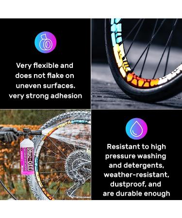 LOOM Reflective Stickers Kit (134pcs black-red) for Nighttime Safety | Self-Adhesive Bike Decals for Helmet, Motorcycle, Bicycle, Car & Stroller | Waterproof Visibility Stickers - Buy Online on GoSupps.com